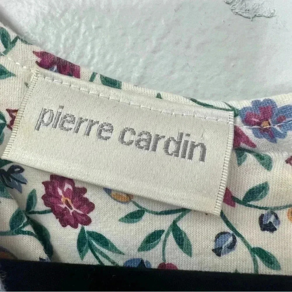 Pierre Cardin Vintage 90’s Y2K Floral Pleated Pockets Square Neck Dress Sz M - Picture 8 of 14